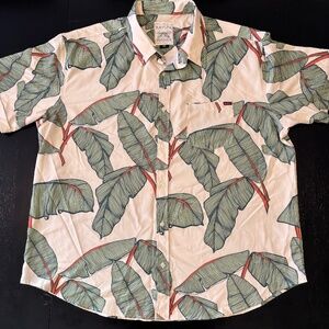 Rare RSVLTS Monstera Print Button Up Aloha Shirt Size 3XL